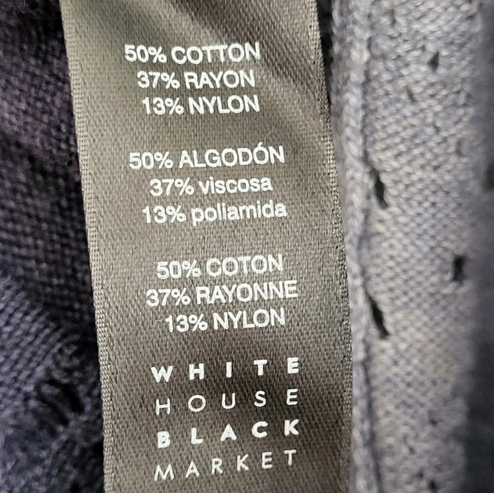 White House Black Market‎ Open Gradient Ombre Blue Ruana Blanket Shawl Wrap XS/S